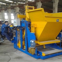 Machine mobile de fabrication de blocs de béton WT12-15, machine à mouler des briques creuses, machine portable de moulage de briques en béton