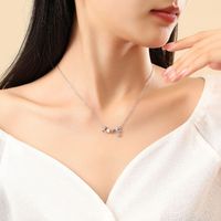 Collier Pendentif Coquillage Romantique en Argent Sterling 925 pour Femme, Bijou Tendance au Design Minimaliste, Idéal pour Anniversaire de Mariage - Vente en Gros