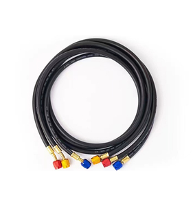 3 PCS <span class=keywords><strong>Tuyau</strong></span> <span class=keywords><strong>de</strong></span> charge <span class=keywords><strong>de</strong></span> réfrigérant en caoutchouc noir pour R410 1/4 "Connection 36" Burst Pressure 4000Psi Gas Air Conditioning Fitting - Product Image 1