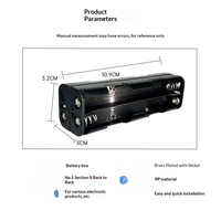 Boîtier de batterie allongé pour 8 piles AA, support 12V, rangement double face, conteneur pour piles bouton 9V, à souder et connecter soi-même