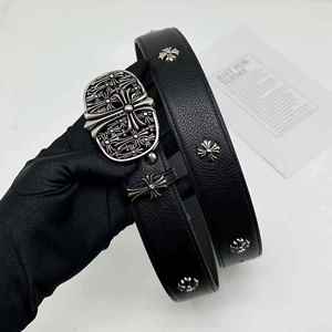 High Quality USA Mairun Men's Casual Formal Western Cowboy Cross Pin Alloy PU Leather Soft Belt Vintage Style 2-4cm Width - Product Image 6