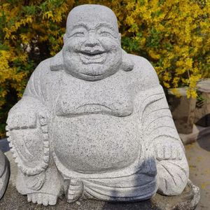 Statue <span class=keywords><strong>de</strong></span> <span class=keywords><strong>Bouddha</strong></span> <span class=keywords><strong>en</strong></span> granit naturel <span class=keywords><strong>de</strong></span> haute qualité, taille réelle, <span class=keywords><strong>pour</strong></span> extérieur, traditionnelle, durable, faite à la main - Product Image 2