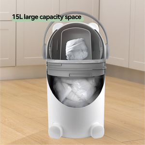 Cubo de Basura de Plástico de Lujo de 10L, Color Rosa, con Forma de Animal, para Oficina, Baño, Cocina, Autosellante, Sin Contacto, para Pañales de Bebé, con Tapa - Product Image 3