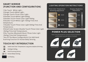 Espejo <span class=keywords><strong>de</strong></span> <span class=keywords><strong>Baño</strong></span> LED <span class=keywords><strong>de</strong></span> Pared con Pantalla Táctil, Moderno, para Decoración <span class=keywords><strong>de</strong></span> Interiores <span class=keywords><strong>de</strong></span> Hotel, <span class=keywords><strong>de</strong></span> Gran Tamaño y Cuerpo Entero, OEM - Product Image 5