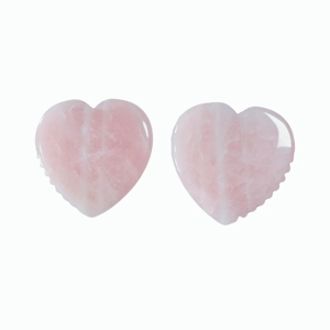 Love-Themed Rose Quartz Gua Sha Board with Textured Comb Edge Natural Crystal Facial <b>Massager</b> for Self-Care SPA - Product Image 4