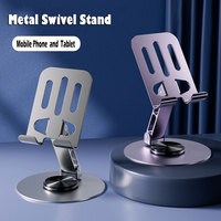 Nouveaux articles cadeaux 2024, support de téléphone en aluminium métallique rotatif à 360 degrés, support de téléphone portable pour lit, table, tablette