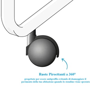 Stendibiancheria a Colonna a 3 Livelli con Telaio in Metallo Pieghevole, 30M di Spazio di Asciugatura, per Uso Interno ed Esterno - Product Image 5