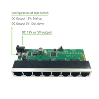 RPOE 스위치 10/100/1000M 기가비트 리버스 POE 이더넷 스위치 8 포트 기가비트 48V 이더넷 섬유 스위치 poe CCTV