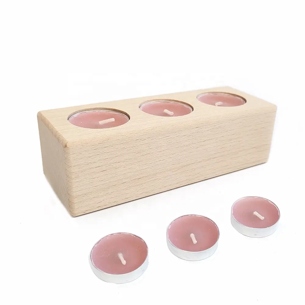 Portacandele decorativi fatti a mano in legno per regali di san valentino per portacandele Tealight fidanzata