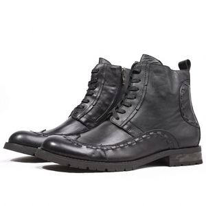 Wholesale Custom Men's Waterproof Ankle Work Boots Fashionable Winter Summer Dress Boots Genuine Leather - Product Image 4