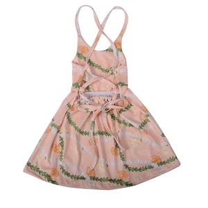 Venta Directa de Fábrica, Vestido de Algodón con Estampado Hawaiano Personalizado al por Mayor, Vestido con Tirantes Ajustables para Niñas - Product Image 1