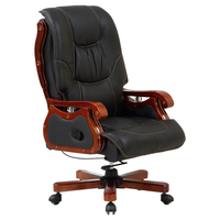 Chaise de bureau pivotante à 360 degrés de luxe Manager Chaise de direction ergonomique en cuir avec siège à hauteur réglable