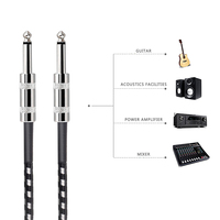 Câble audio GAZ-CB30 Jack 6,35 mm mâle-mâle pour guitare électrique et mixeur, mono/stéréo