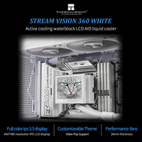 Thermalright Stream Vision 360 White CPU Radiateur de refroidissement à eau Tête de refroidissement magnétique haute performance