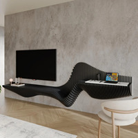 Meuble d'art haut de gamme : Étagère décorative paramétrique en bois sur mesure, centre de rangement fonctionnel et présentoir