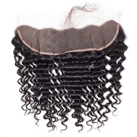 Extensions de cheveux humains Remy péruviens Deep Wave, 3 paquets 13*4, couleur naturelle noire, pour femmes, sans produits chimiques, sans nœuds