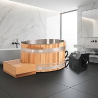 Baignoire de récupération musculaire professionnelle moderne en cèdre rouge pour bain froid extérieur avec filtre et douche rafraîchissante