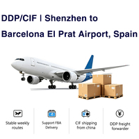 China nach Barcelona El Prat Flughafen Spanien Flughafen-zu-Flughafen CIF DDP Tür-zu-Tür Luftfracht-Spediteur 7x24 Logistik