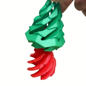 Décoration de bureau et souvenir de Noël en forme de cône spiralé imprimé en 3D, jouet anti-stress pour la saison des fêtes - Product Image 2