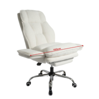 Fauteuil de direction avec accoudoirs réversibles, dossier croisé en boucle, pour bureau à domicile et travail sur ordinateur