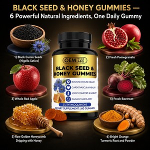 Supplément aux herbes glacées à l'huile de graine noire et au <span class=keywords><strong>miel</strong></span> <span class=keywords><strong>pour</strong></span> le système immunitaire, <span class=keywords><strong>la</strong></span> digestion des articulations - Product Image 5