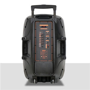 2023 meilleur prix 15 pouces chariot portable sans fil blue tooth party haut-parleur en plastique extérieur pour scène maison intérieur - Product Image 3