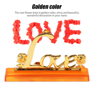 ฐานดอกกุหลาบทองคำ 24k พร้อมลวดลายจดหมายรัก - Product Image 2