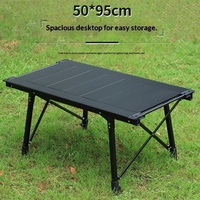 Table pliante d'extérieur style Glamping IGT, portable, pour camping, pique-nique, barbecue, pliable, en alliage d'aluminium, montable sur voiture