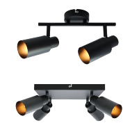 Spot LED de plafond moderne FOSHAN blanc/noir E14, montage sur rail, angle de faisceau 360 degrés, IP20, pour galerie, armoire, couloir