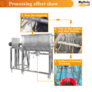 Machine de mélange de poudre sèche en acier inoxydable 500l 200 300 L mélangeur de ruban alimentaire mélangeur d'épices en poudre avec vaporisateur - Product Image 3