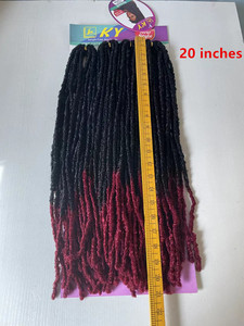 <span class=keywords><strong>Cheveux</strong></span> de Tressage au Crochet Ghana Locs Sister Synthétiques Épais Doux Premium 80 Brins Un Paquet Tête Complète 20 Pouces - Product Image 5