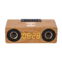 Boombox-altavoz de Sonido envolvente estéreo retro, caja de madera, EQ, alarma de graves pesados, sonido de madera, recarga inalámbrica