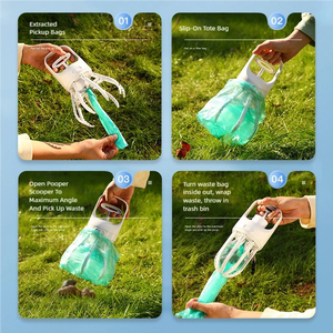 Ramasse-crottes écologique en plastique en forme de pieuvre pour animaux de compagnie, avec sacs à déjections – Design simple et durable, portable, inodore, pour ramasser les excréments de chien - Product Image 2