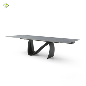 Phòng Ăn Hiện Đại Đặt 8 10 Chỗ Ngồi Slate Bàn Và Ghế Đặt Sang Trọng Thiêu Kết Đá Hình Chữ Nhật Bằng Đá Cẩm Thạch Bảng - Product Image 5