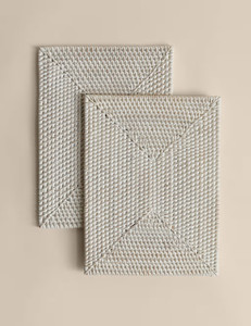 Lot de 6 Sets de Table Napperons en Vinyle Tissé antidérapant
