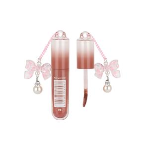 Gloss à lèvres hydratant Karité à base d'huile, effet brillant, avec pendentif nœud, longue tenue, hydratation immédiate, non collant, application fluide - Product Image 2