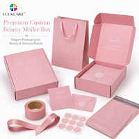 Boîte d'expédition en carton ondulé rose personnalisée avec logo OEM pour cosmétiques, emballage postal, boîte en papier avec assurance qualité