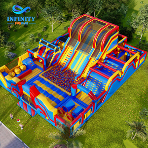 Parc de Trampolines Gonflable Géant de 300 m², Parcours d'Obstacles Pop, Aire de Jeux Extérieure Gonflable à Vendre - Product Image 1