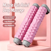 Rouleau de massage en mousse EVA double couche à picots pour soulagement musculaire, amincissement des jambes, écologique, pour fitness à domicile et entraînement de yoga