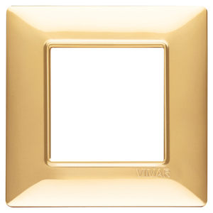 Vimar <b>Wall</b> Switch <b>Plate</b> Shiny Gold 8x13cm Square Design - Product Image 1