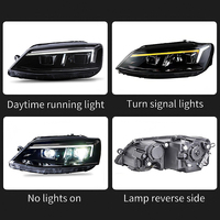 Phares LED Jetta Mk6 2012-2018, design R8, DRL HID Bi-Xénon avec 36W de puissance, accessoires auto