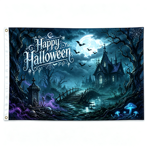 Bandera Colgante Grande de Poliéster con Diseño de Grinch para Decoración Navideña de Puerta de Garaje - Product Image 2