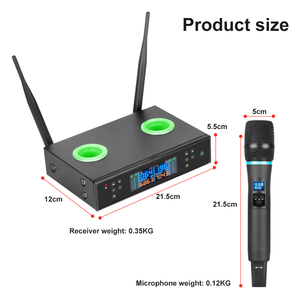 P129 cảm ứng từ tính sạc Micro không dây UHF dynamice Microphone Đối với Home Karaoke Đảng - Product Image 5