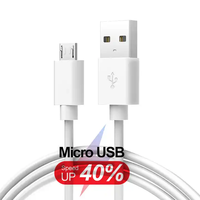 Cable de Datos Magnético Micro USB V8 de Carga Rápida 1M 2A con Conductor de Cobre Puro para Computadora, Impresora y Teléfonos Móviles