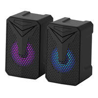Mini Altavoces Estéreo de Escritorio con Bajos, USB 2.0, Woofer, para Juegos, Portátiles, PC, Sistema de Altavoces con Alimentación