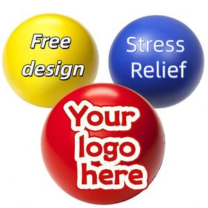 <b>Custom</b> Stress Relief <b>Balls</b> Squeeze 2.5 Inch Foam <b>Balls</b> for Kids and Adults Hand <b>Exercise</b> Squishy Relief Anxiety ADHD Autism Toy - Product Image 1