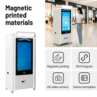 Cabina de Fotos Digital Inteligente con Pantalla Táctil de 32 Pulgadas, Kiosco de Autoservicio Interior con IA, Kiosco de Venta de Fotos Instantáneas