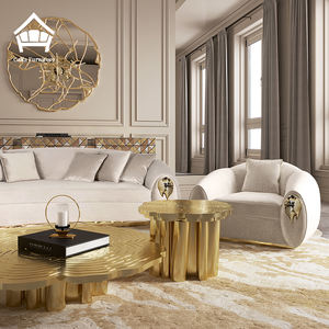 Solución Integral Sofá de Lujo de Alta Gama para Villa Sala de Estar <span class=keywords><strong>Serie</strong></span> de Diseñador Juego de Muebles Sofás Modernos de Cuero Genuino Italiano - Product Image 2