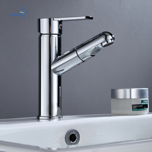 Hiện đại chậu tàu chìm tap tiện ích lỗ duy nhất phòng tắm bồn rửa vòi với pull out phun - Product Image 2