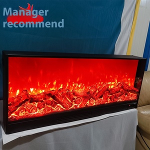 <span class=keywords><strong>Chimenea</strong></span> electrónica interior eléctrica con llama de metal base decorativa y simulación de leña <span class=keywords><strong>para</strong></span> uso doméstico - Product Image 4